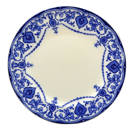 Antique F Winkle & Co Byron Pattern Blue and White China Dinner Plate