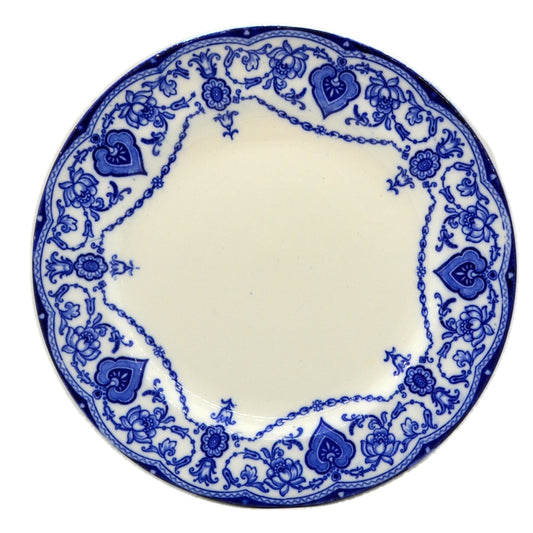 Antique F Winkle & Co Byron Pattern Blue and White China Dinner Plate