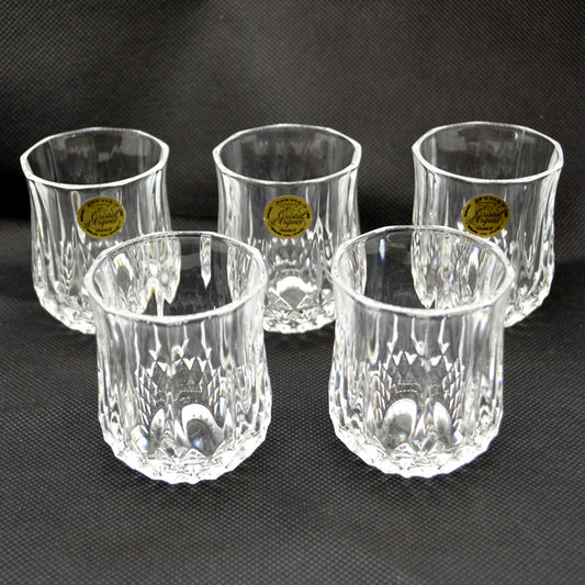 Set of Five French Lead Cristal D'Arques Bud Vases