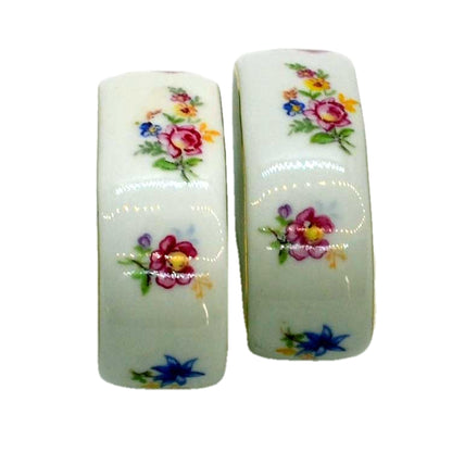 floral german porcelain napkin rings