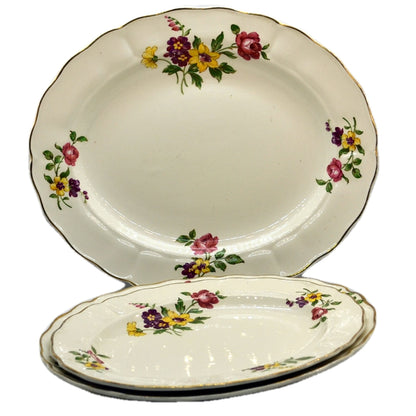 Grindley China Platter Set Royal Petal Floral Ironstone China