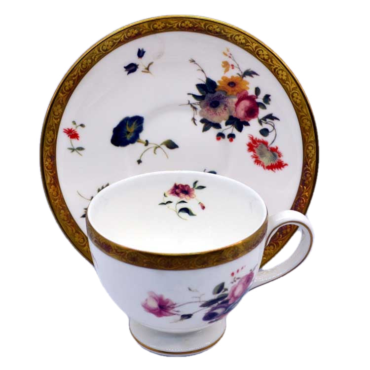 wedgwood floral gold china teacup
