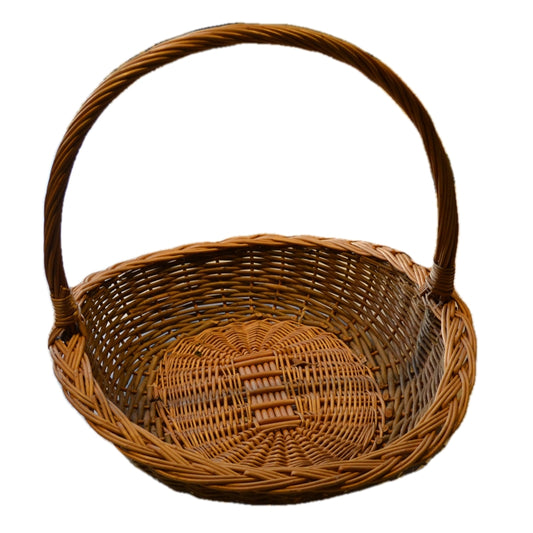 Vintage English Large Wicker Flower Basket