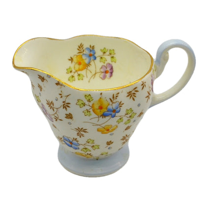 floral foley 1/4 pint milk jug