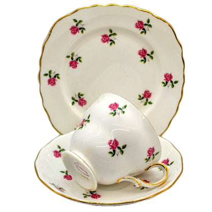 Colclough China Fragrance Teacup Saucer and Side Plate 7433