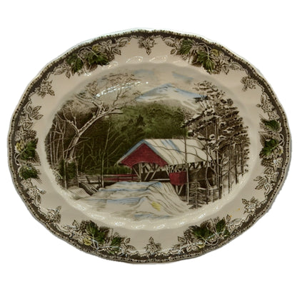 Johnson Brothers The Friendly Village "The Covered Bridge" China Serving Platter