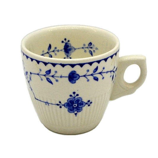 Furnivals Denmark Blue and White China Demitassse Cup