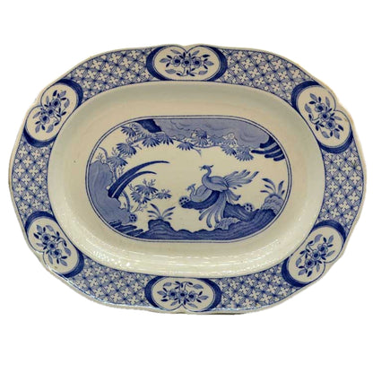 furnivals old chelsea blue and white serving platter