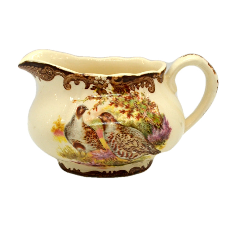 Royal Worcester Palissy China game series woodcock and quail milk jug