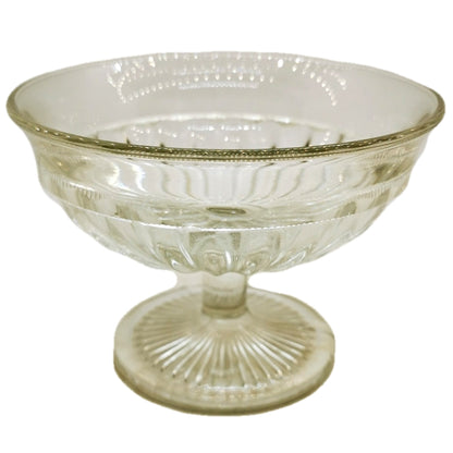 Antique Pressed Glass Pedestal Bowl