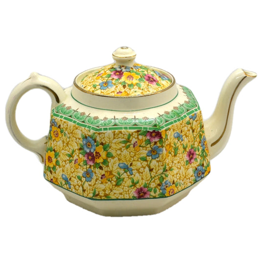 Gibsons Floral China Teapot 1923