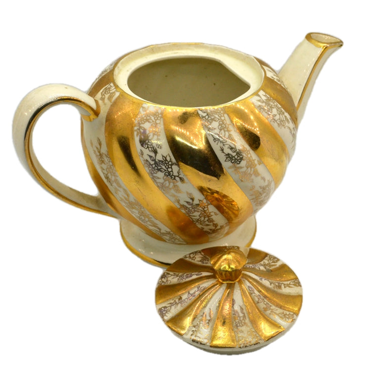 James Sadler 1539 Gilt Floral Swirl Teapot