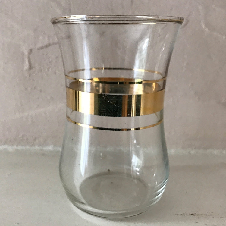 Vintage gilded glass bud vase