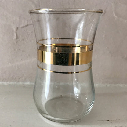 Vintage gilded glass bud vase