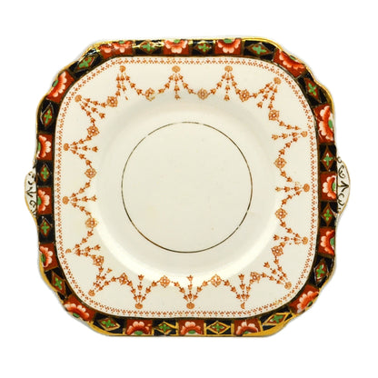 Antique George Proctor & Co Gladstone China Imari Cake Plate