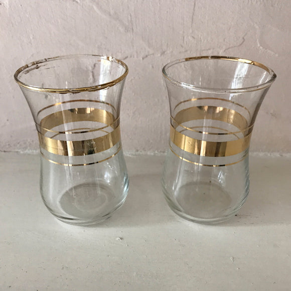 Vintage gilded glass bud vase Vintage Farmhouse Antiques