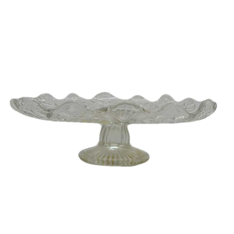 vintage cake stands english pressed glass