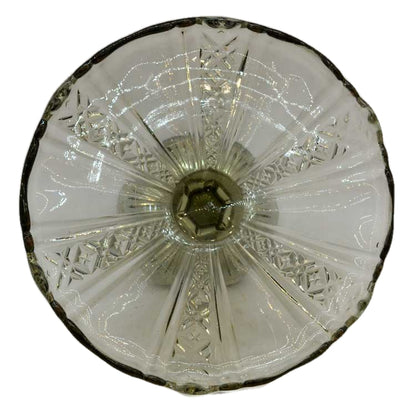 antique small glass cake stand