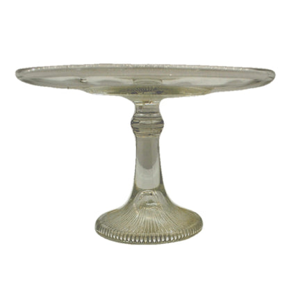 Antique English Pressed Glass Pedetal Cake Stand