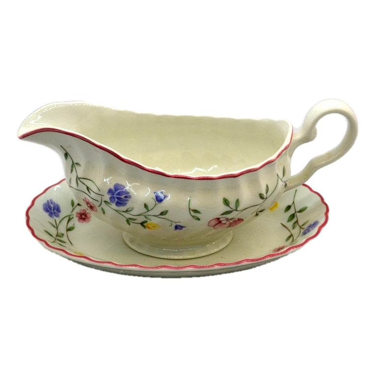 Johnson Brothers Summer Chintz China Gravy Boat and Saucer