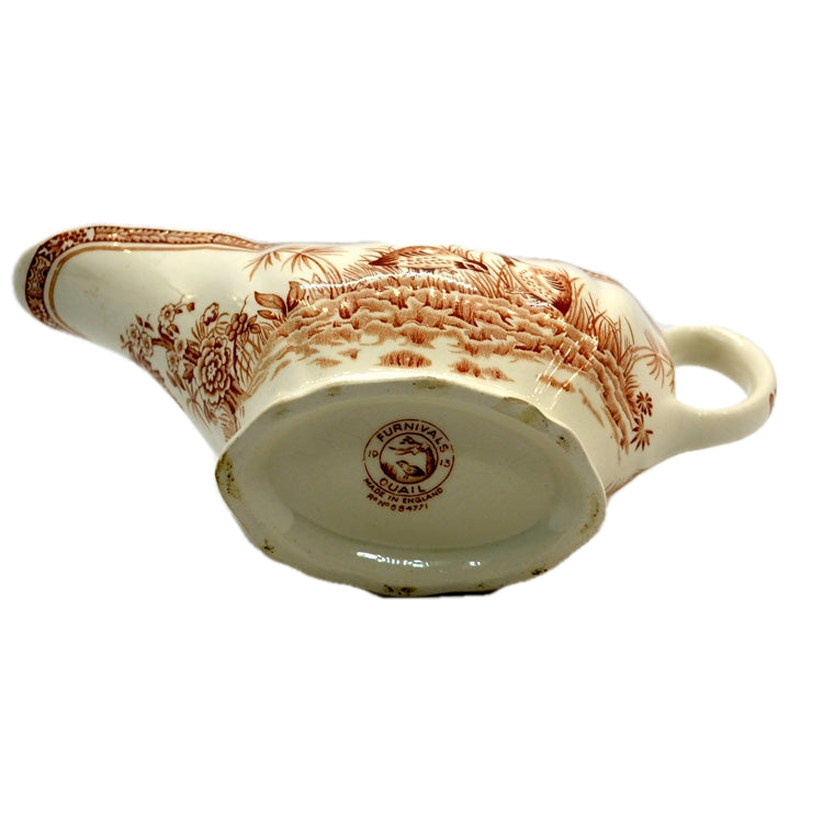 Furnivals Quail Brown & White China Gravy Jug Rd 684771