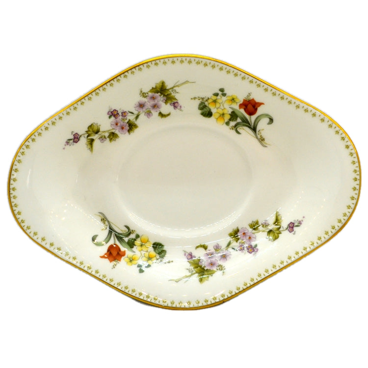 Wedgewood China Mirabelle R4537 Gravy Boat Saucer