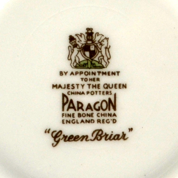 Paragon China Green Briar Teacup and Saucer