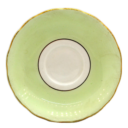 Colclough Harlequin China 6667 Peppermint Green Saucer