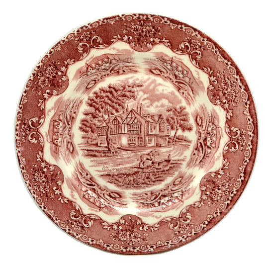 Grindley Old Country Inns The Lambert Arms Red and White China Dinner Plate