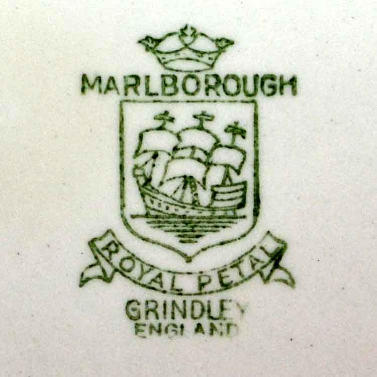 Grindley China Marlborough Royal Petal china mark