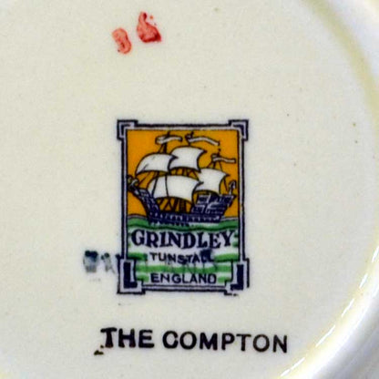 Grindley The Compton Molded English Dessert Bowls 1936-1954 Floral China