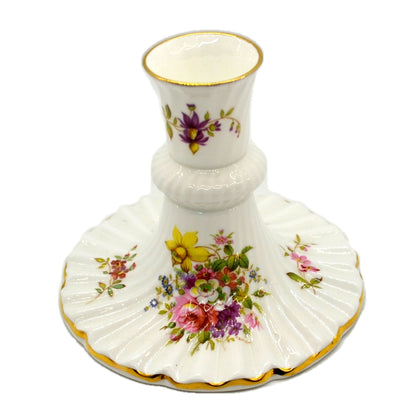 Superb Vintage Hammersly Floral China Candlestick