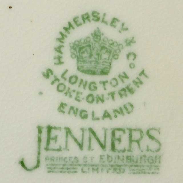 Hammersley & Co Jenners floral china stamp