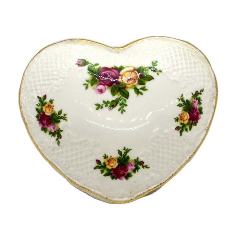 Royal Albert China Old Country Roses Heart Shaped Trinket Box