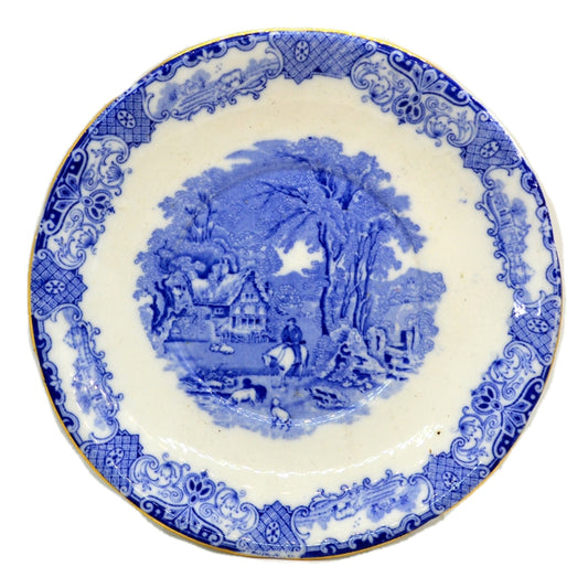 Heathcote Blue and White China Old English Scenery 8.75-inch Saucer Plate
