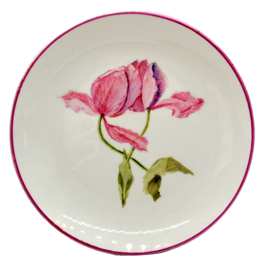 Heather Cooper Hand Painted Tulips Floral Bone China Collectors Plate