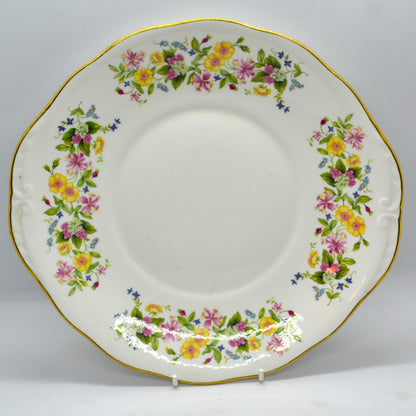 vintage colclough china cake plate