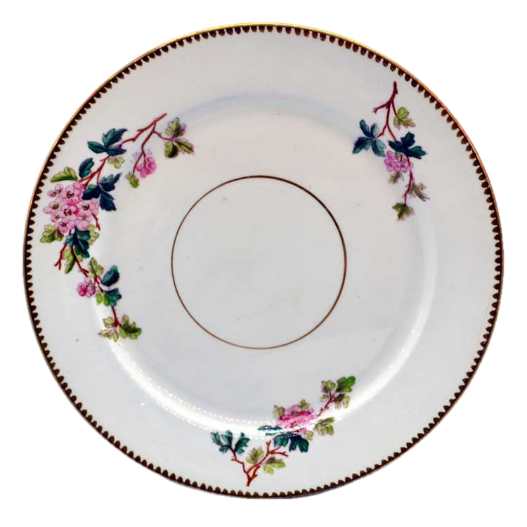 Antique Henry Alcock floral china dinner plates