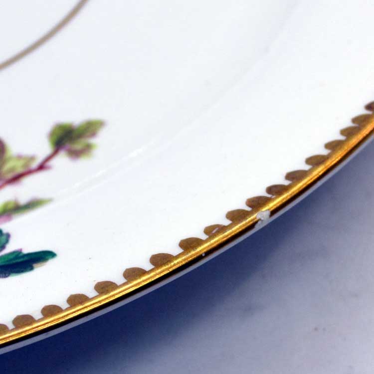 floral china rim chip henry alcock and co 1891