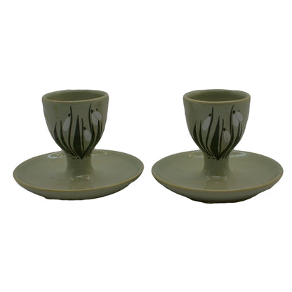 Holkam hall pottery norfolk vintage egg cups