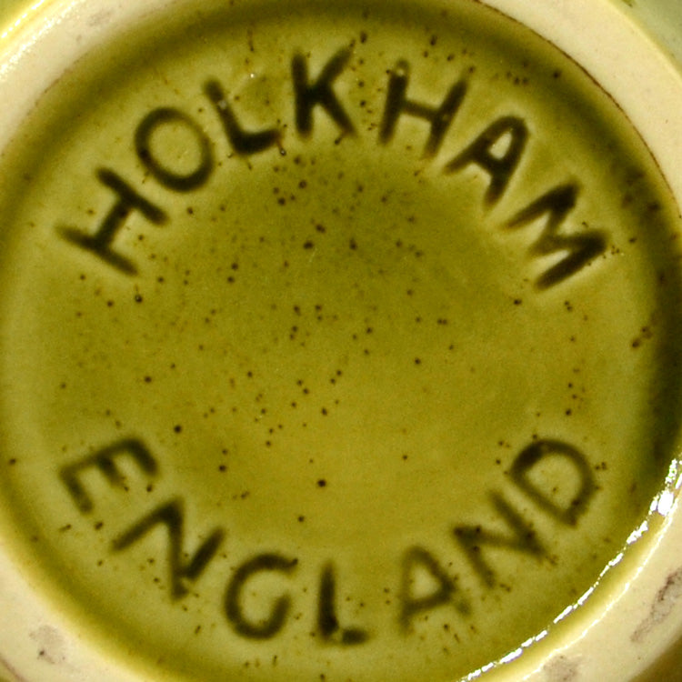 Vintage Holkham Studio Pottery Green Milk Jug