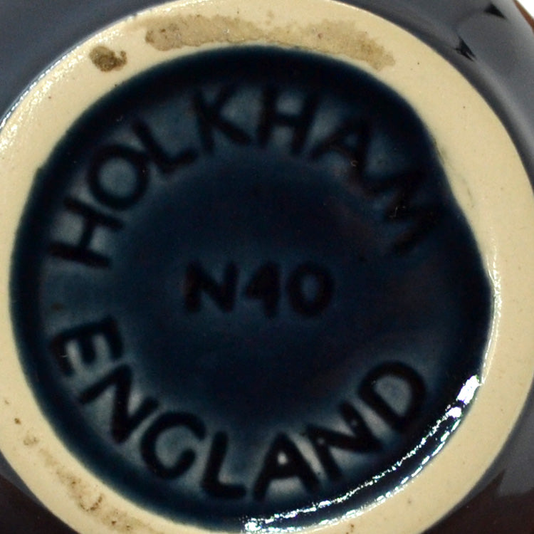 Vintage Holkham Studio Pottery Dark Turquoise Milk Jug