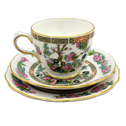 Grosvenor Bone China Indian Tree Teacup trio