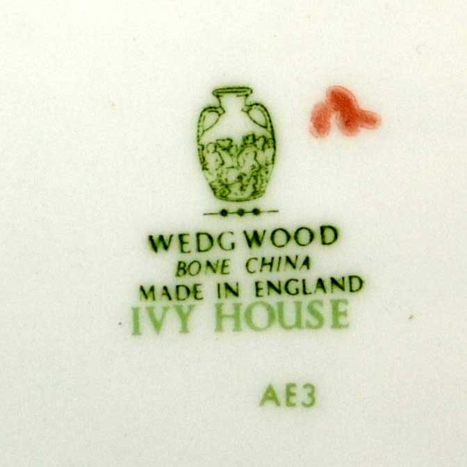 wedgwood ivy house china mark
