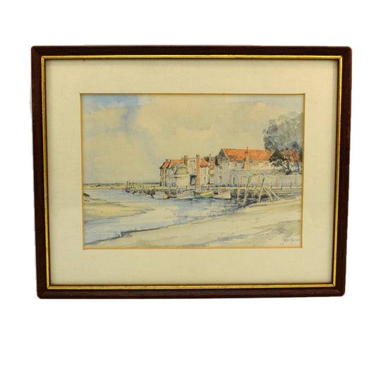 Jason Partner Framed Watercolour Print of Blakeney Quay Norfolk