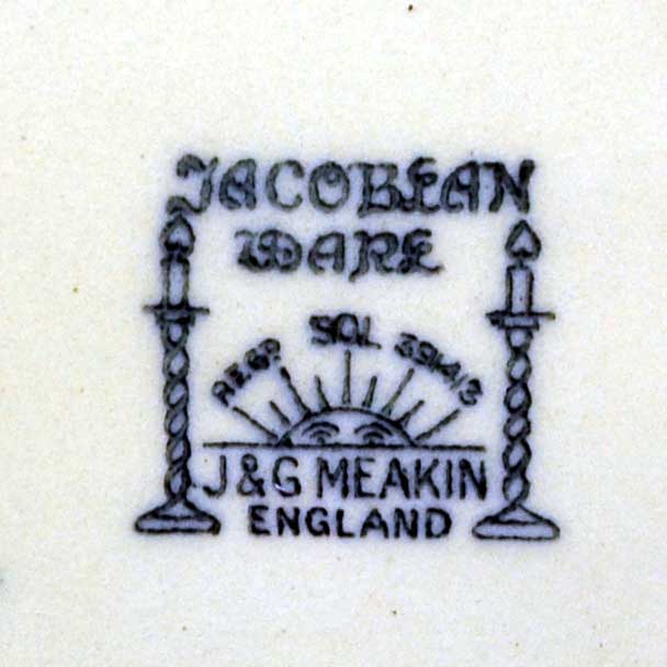 J & G Meakin vintage Jacobean Ware Sol floral oval platter pair