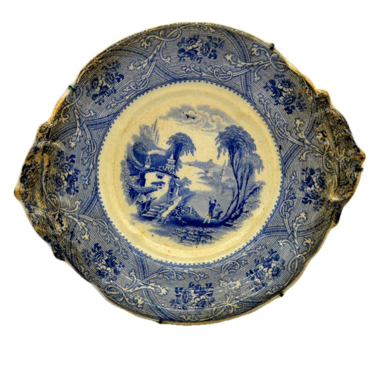 Antique John Wood Marseillaise Blue and White China c1840