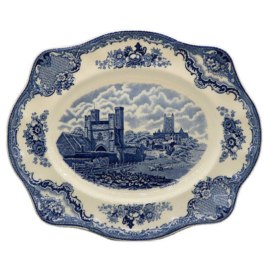 Johnson Bros Blue and White China Canterbury Castle Platter