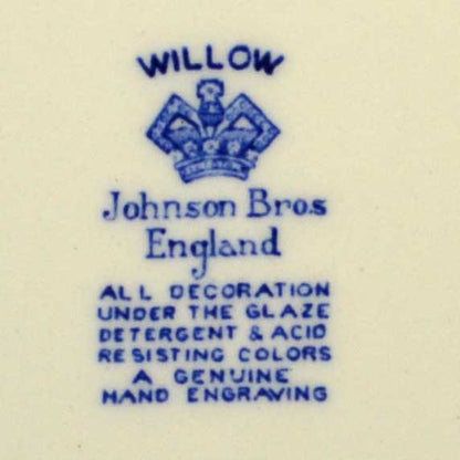 Johnson bros china mark old willow