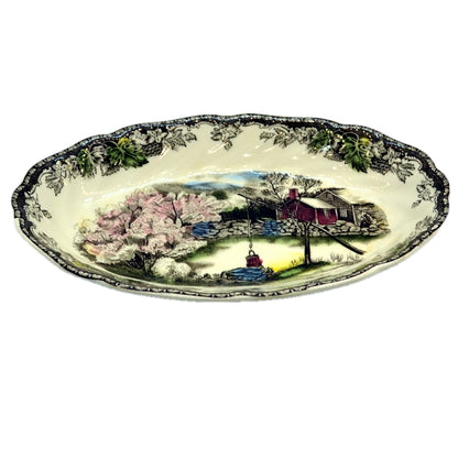 The Well oval dish in the Johnson Bros friendly village series